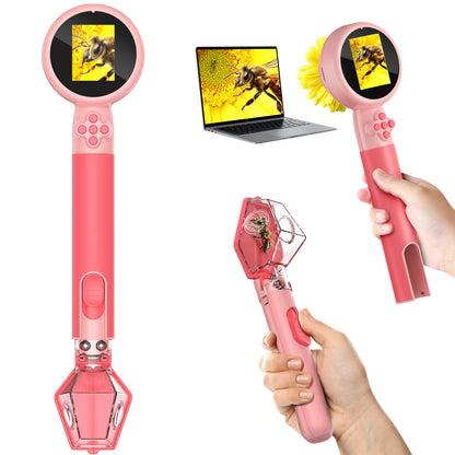 Microscope for Kids with Bug Catcher, 1080P HD Digital Handheld Portable Kids Microscope, 2 in 1 STEM Science Educational Learning Kit Christmas Birthday Gifts Toys for 3-15 Boys & Girls