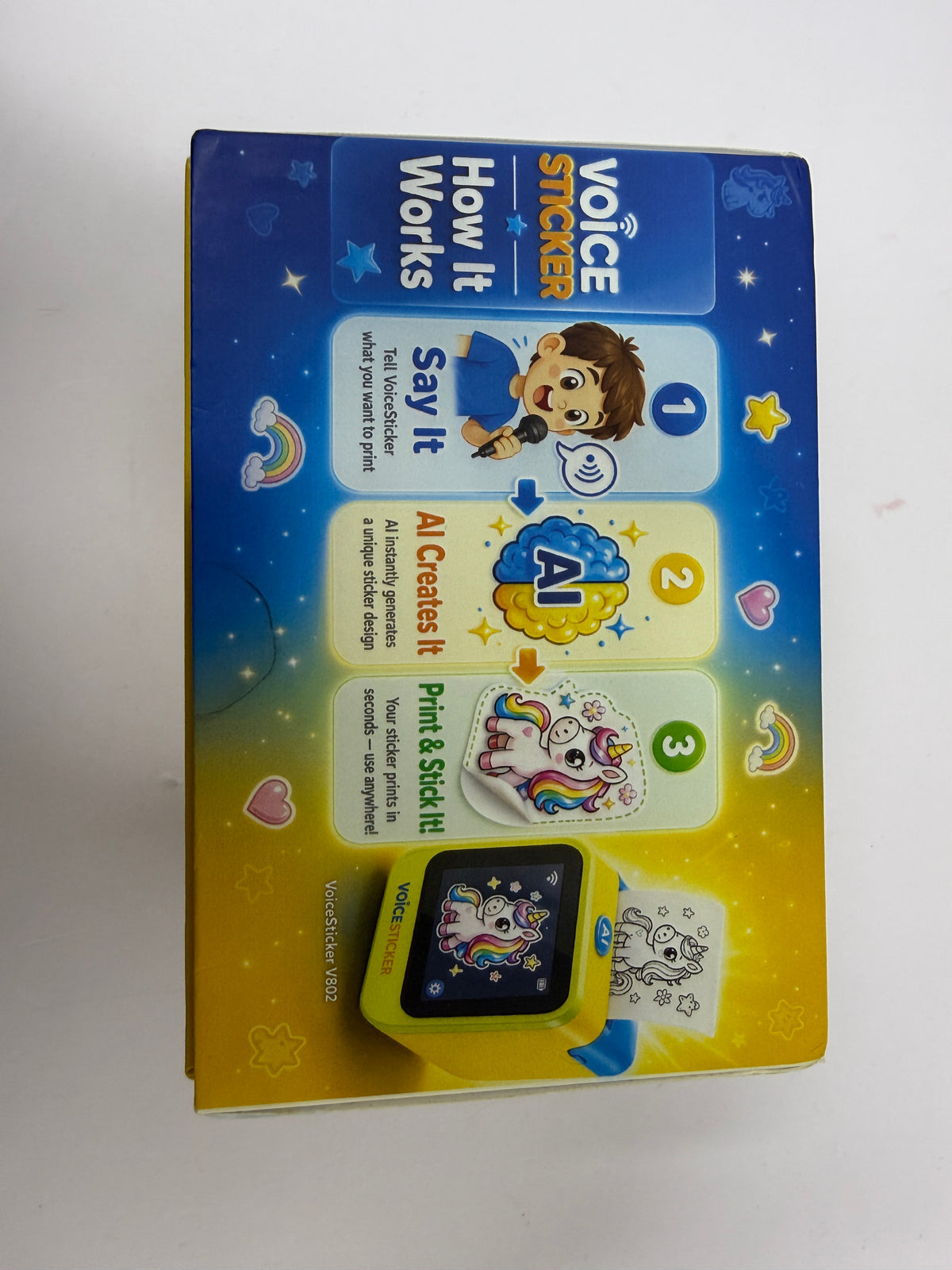 Voice Sticker, AI Inkless Thermal Printers, Photo Printers; Bar Code Printers, DIY Crafts Journaling Doodles, Birthday Gift for Boys Girls 3+