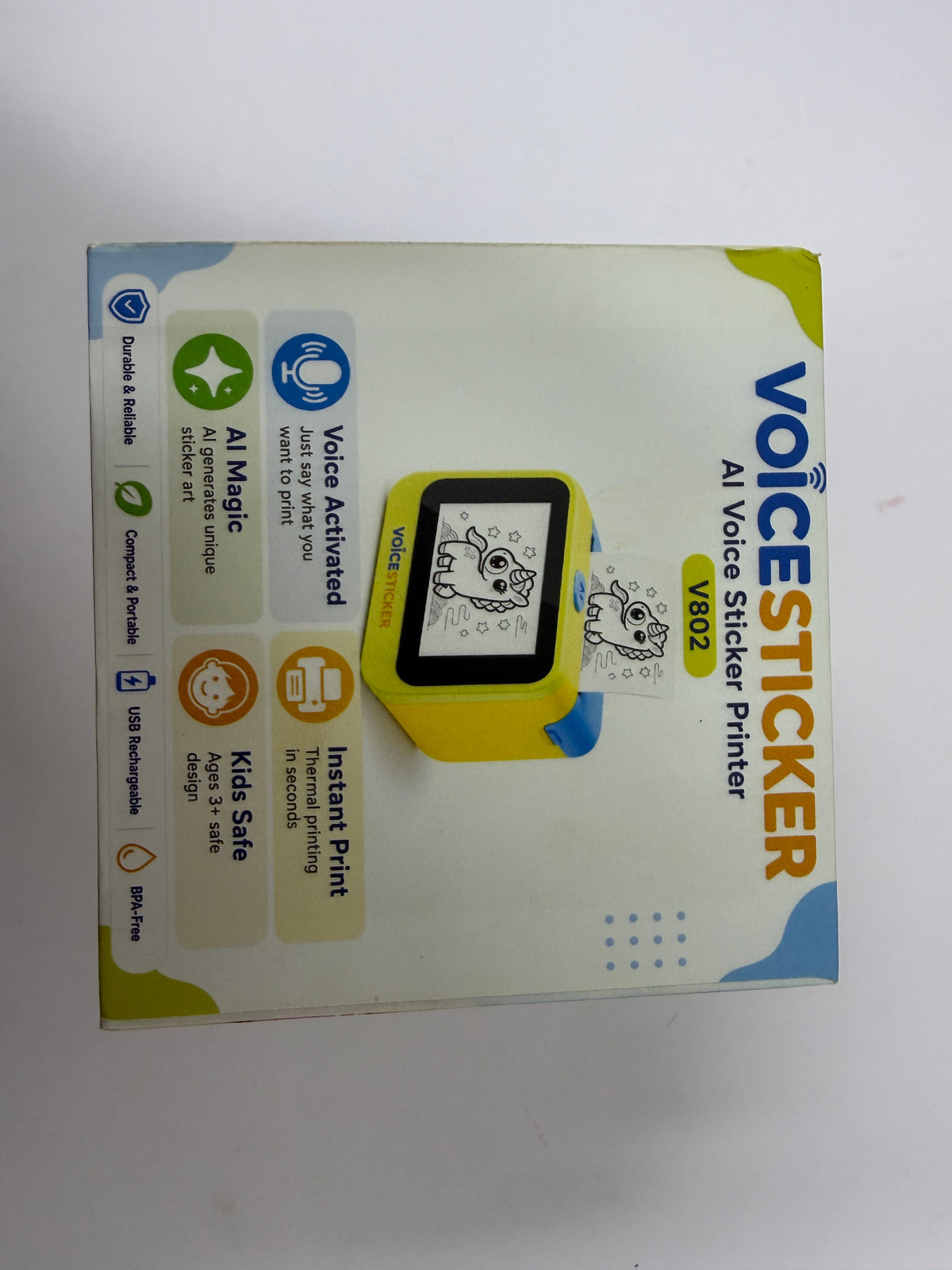 Voice Sticker, AI Inkless Thermal Printers, Photo Printers; Bar Code Printers, DIY Crafts Journaling Doodles, Birthday Gift for Boys Girls 3+