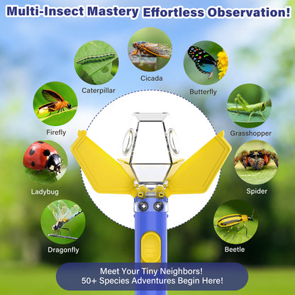 Bug Catcher for Kids, Insect Trap Kit with 6X Magnifier Glass - STEM Educational Exploration Tool for Indoor and Outdoor,Christmas Birthday Gifts Toys for Adults, Boys, and Girls  2PCS