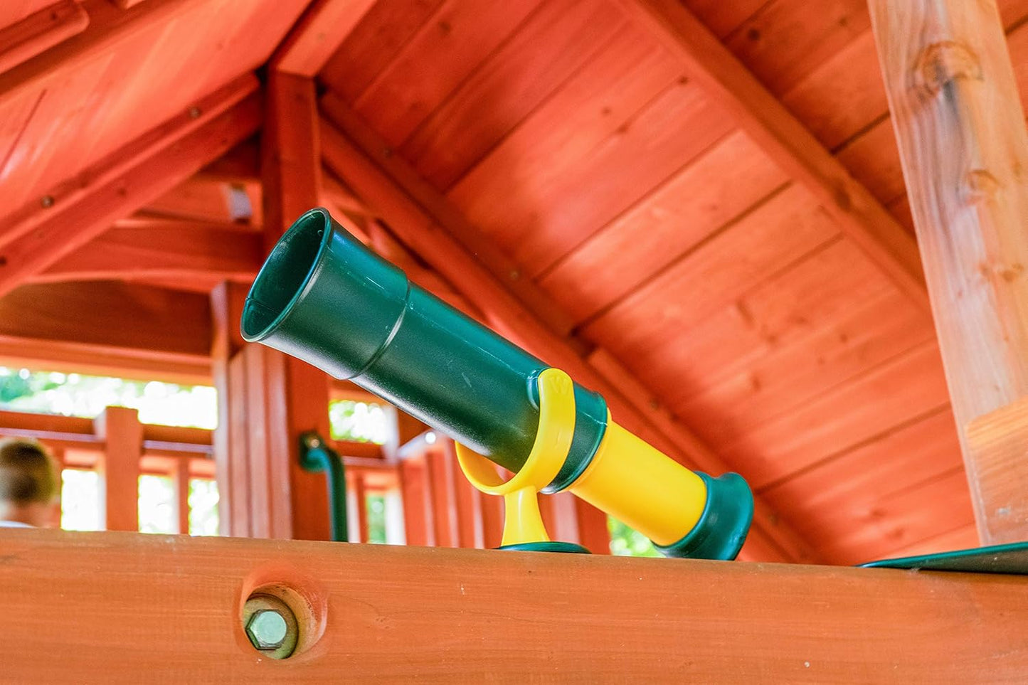 Signature Green and Yellow Telescope Playset Attachment Featuring 360 Degree Spin